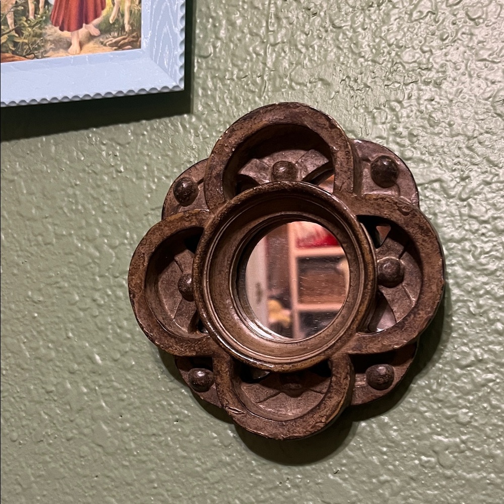 Vintage Celtic Circle Wall Mirror Mid Century Modern